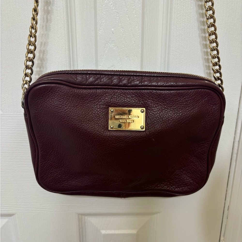 Maroon Michael Kors purse